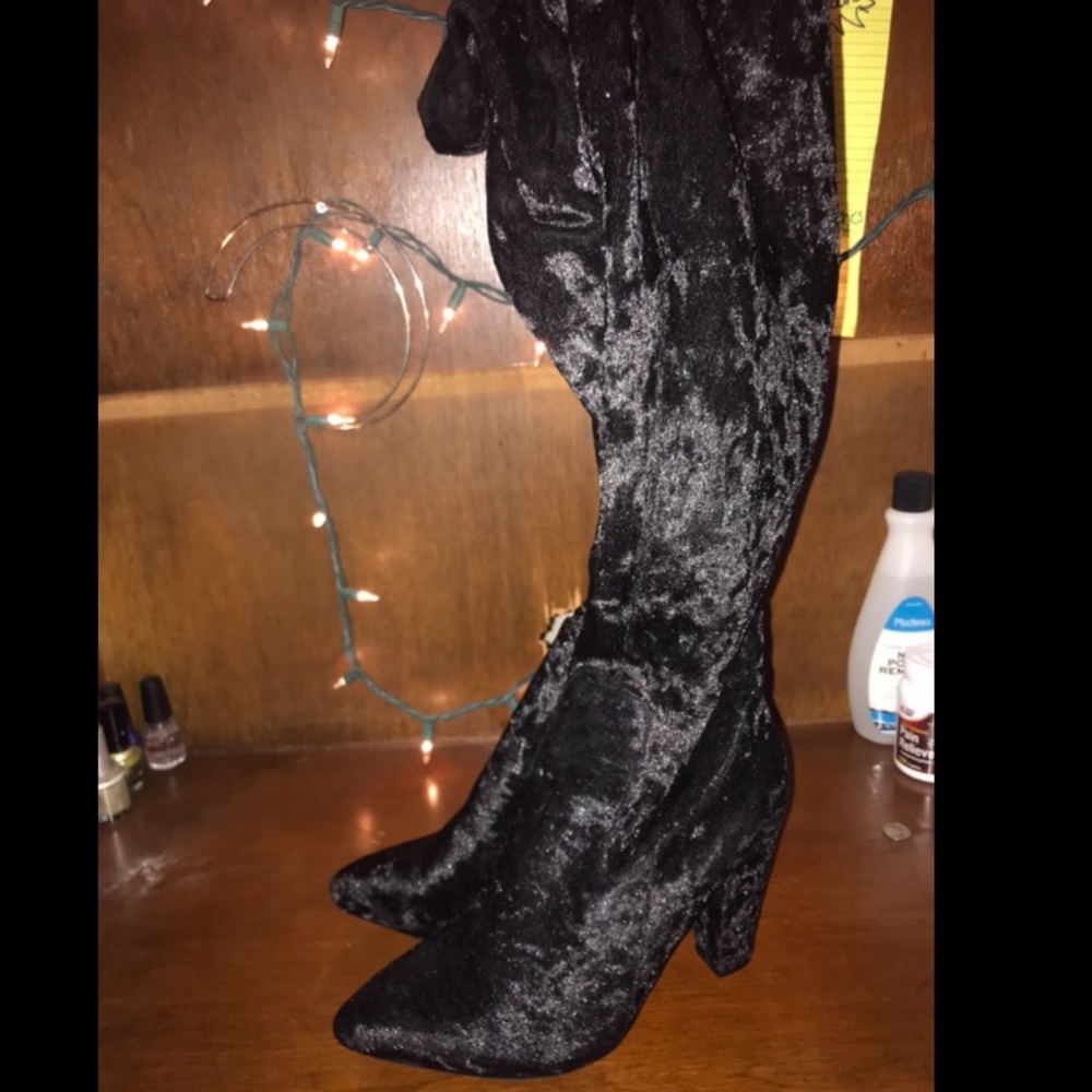 Suede Heel Boots